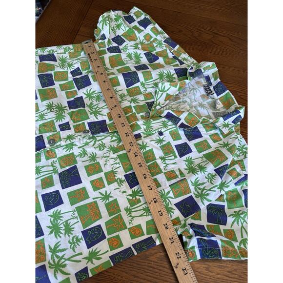 Vintage Men’s Gitano Collection Tropical Palm Trees Vacation Button Down Shirt M - Picture 4 of 10